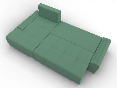 Диван угловой Лига-119 угол левый (ДСП,Брус,Фанера,ЛДС,Рогожка/Зеленый) Лига Диванов 137088L