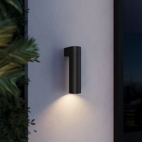 Настенный уличный светильник светодиодный Elektrostandard Nork 35187/D черный (220V, круглые, IP54)