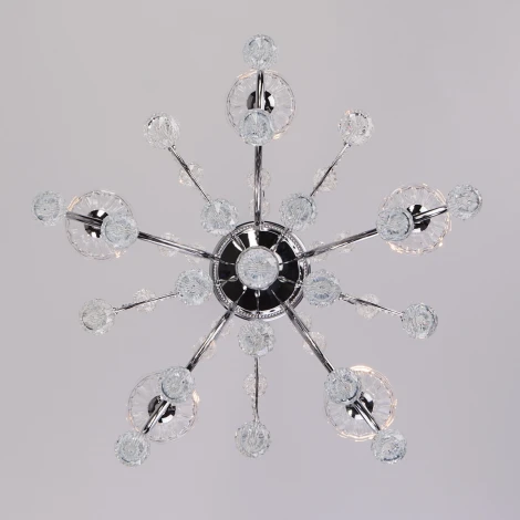 Подвесная люстра Eurosvet Collana 10096/5 хром/прозрачный хрусталь Strotskis