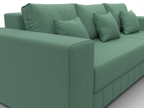 Диван угловой Лига-076 угол универсальный (ДСП/Пластик/Рогожка/Зеленый) Лига Диванов 129839