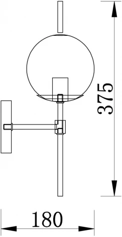 Бра Freya Damask FR5205WL-01BS (220V, шар)