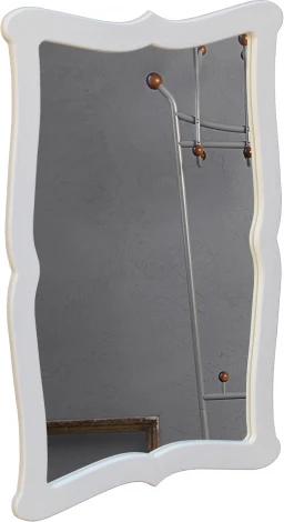 Зеркало навесное Берже 23 белый ясень 97 см х 67 см от фабрики Mebelik