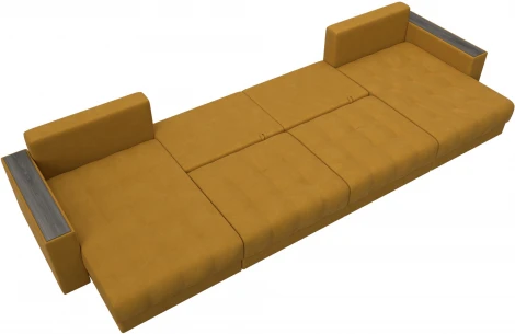 Диван П-образный с декором Лига-049 НПБ Лонг Лига Диванов (Велюр) арт.128563