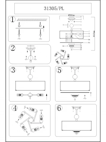 Потолочная люстра Newport 31300 31305/PL (220V, круглые)