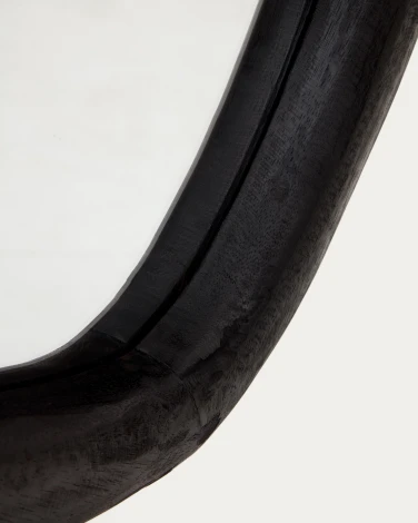 Настенное зеркало La Forma (ex Julia Grup) Magrit (Черный/ Массив дерева)