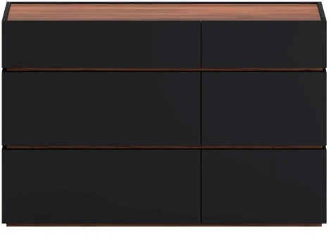 Комод Licata ОГОГО Обстановочка! (ЛДСП/Черный,Орех) арт.905637