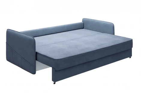 Диван тканевый прямой синий D1 Слим AAA4008022 Velutto 48