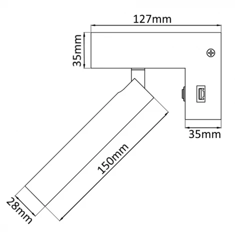 Бра Crystal Lux CLT 228 228W USB WH