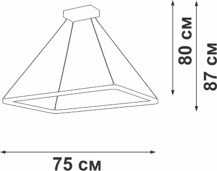 Подвесной светильник светодиодный LED 52Вт, 4000К Vitaluce V2704-9/1S (220V, на тросе)
