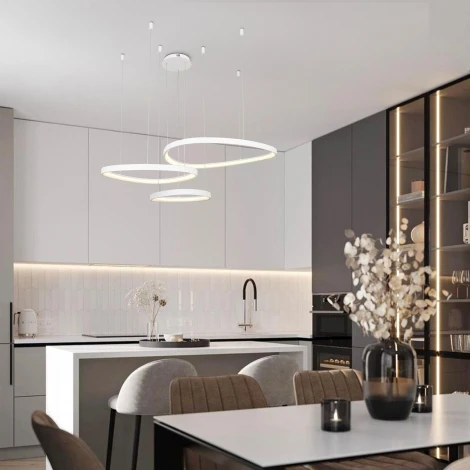 Подвесной светильник светодиодный с регулировкой цветовой температуры LED4U LED4U L8805-800-650-450 WH