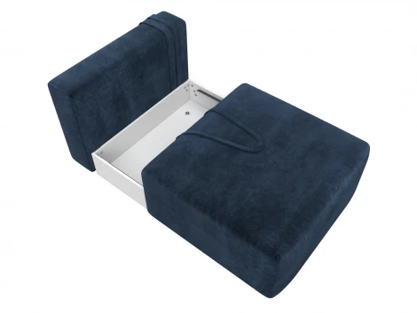 Модуль диван Лига-060 НПБ (ЛДСП,Брус,Фанера,Велюр/Синий) Лига Диванов 129533