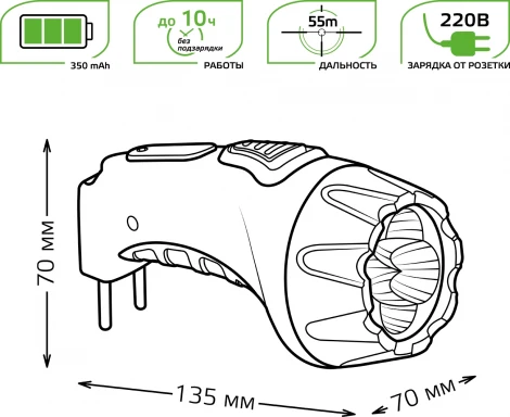 Ручной фонарь Gauss GF104