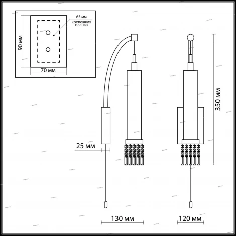 Бра Odeon Light Allen 2206/1W