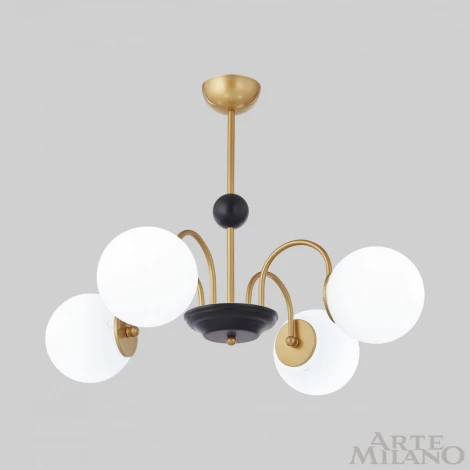 Потолочная люстра на штанге Arte Milano Napoli 312066/D700/4 BS/BK (220V, шарики)