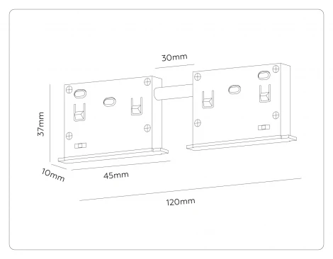 Коннектор питания прямой для шинопровода Magnetic standard 48V 10mm Ambrella Track System GL2030