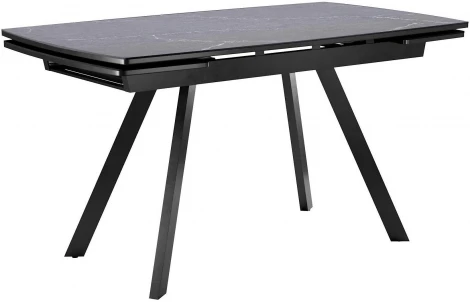 Стол DikLine UK120 Керамика Серый мрамор,подстолье черное,опоры черные