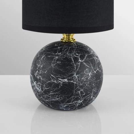 Настольная лампа Lumion Vilana 8167/1T черный, керамика/текстиль E14 1*40W 220V (выключатель, круглые)