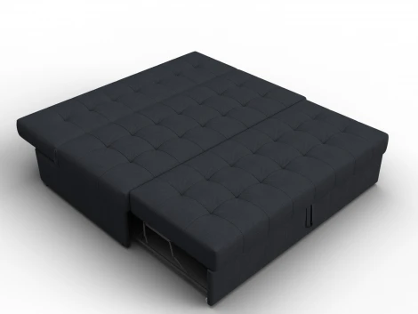 Диван прямой Лига-107 (160) (ЛДСП,Брус,Фанера,Замша/Темно-серый) Лига Диванов 134936