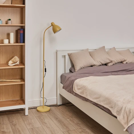 Торшер напольный под лампу Е27, 60W, с регулировкой наклона, желтый Uniel UML-T701 E27 YELLOW