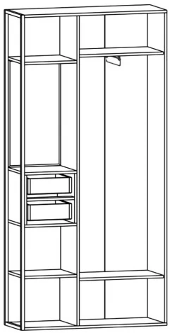 Прихожая Берген-5, Дуб крафт золотой, Ивару
