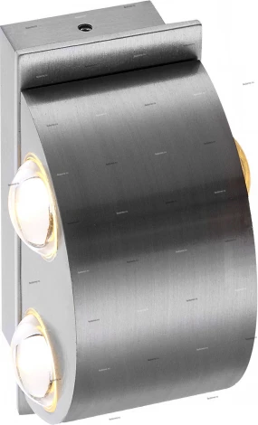 Светильник настенный уличный светодиодный Globo Line, 4 плафона, никель, прозрачный