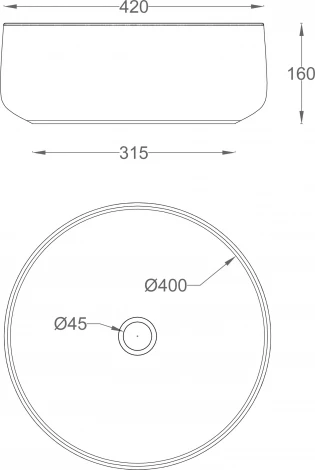 Рукомойник ArtCeram Cognac 42 grigio oliva