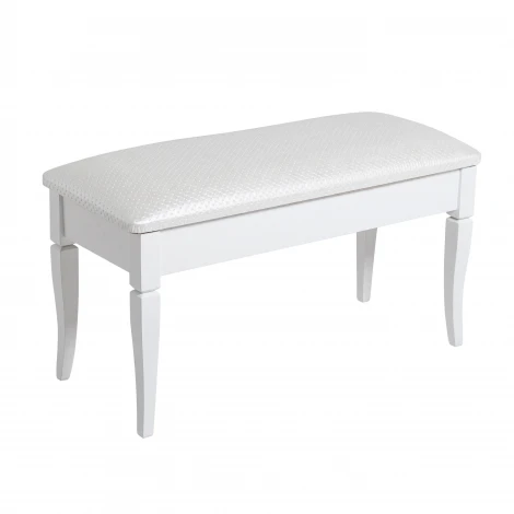 Банкетка Вивальди М с ящиком белый, ткань экокожа белый Mebelik 009389