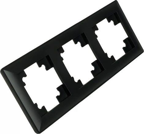 Рамка на 3 поста (черный) Stekker Катрин 39814