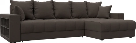 Диван угловой с декором и полкой Лига-050 НПБ Лига Диванов (Рогожка) арт.128587