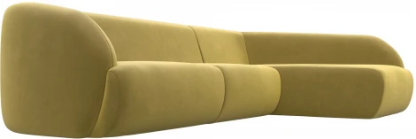 Диван угловой Лига-041 правый угол (Желтый/Микровельвет) Лига Диванов арт.122184