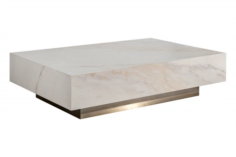 57EL-93601 Стол журнальный AGATE светлый керамический 120*80*29см Garda Decor