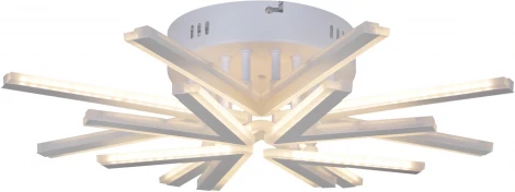 Потолочная люстра светодиодная на штанге с пультом Reluce 09824-3.3-4+4 WH (ночной режим, 220V)