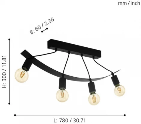 Потолочная люстра Eglo Labaretu 99014
