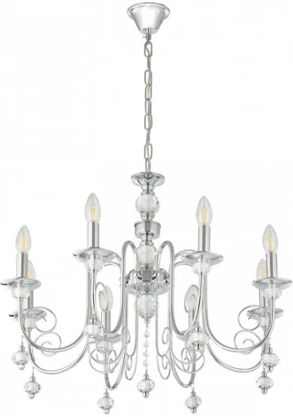 Подвесная люстра Arte Milano AM346109 346109/8 CR (220V, подвески, на цепи, подсвечник, свеча)