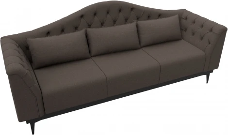 Диван кухонный прямой Флорида (Коричневый/Рогожка) Лига Диванов арт.122489