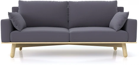 Диван Arsko прямой Колин сосна велюр серо-голубой