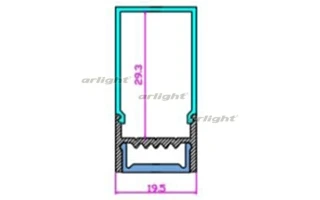 Экран ARH-WIDE-(B)-H20-2000 RCT Frost-PM (Пластик) 018822 Arlight