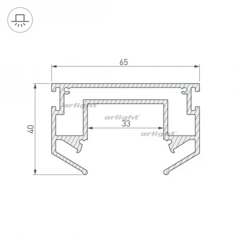 Профиль-держатель LGD-STRETCH-4TR-2000 (Алюминий) 033090 Arlight