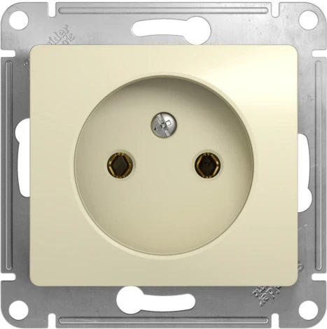Розетка встраиваемая без заземления (бежевый) Systeme Electric Glossa GSL000241