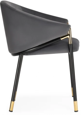 Стул Woodville на металлокаркасе Molton gray / black/ gold 15559
