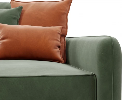 ПОРТЛЕНД Диван угловой с банкеткой зеленый D1 furniture арт.AAA41671003