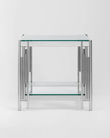 Журнальный столик Stool Group 55*55 ГЭТСБИ серебро УТ000000888