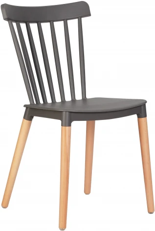 Стул обеденный THEO (ножки светлый бук, цвет темно-серый (GR-04))