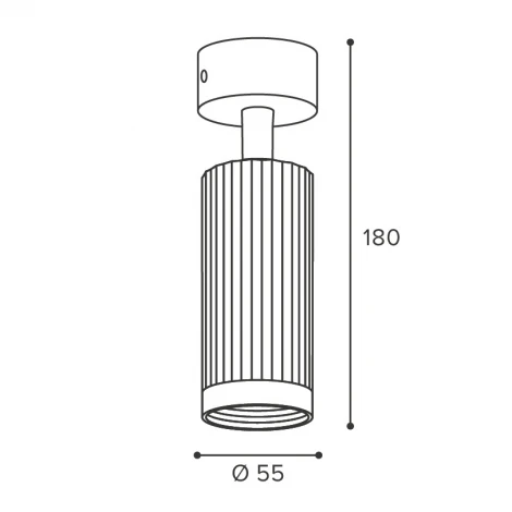 Спот Wolta WSL-GU10/19G-1 под лампу GU10 Графит LUXOR