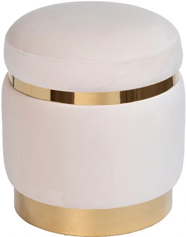 Пуф велюр кремовый d40*45см Garda Decor арт.102AN-PUF-1913-KRE