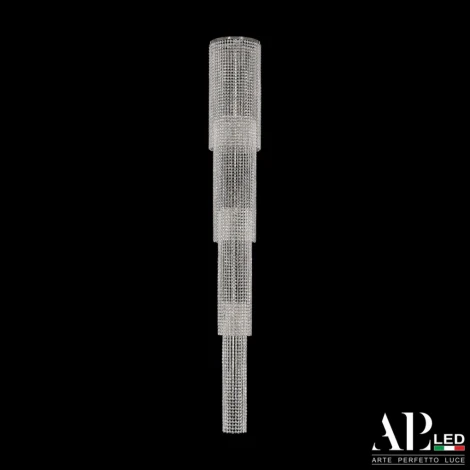 Большая подвесная люстра светодиодная APL LED Rimini S520.0.30-200.B.E14 Gold