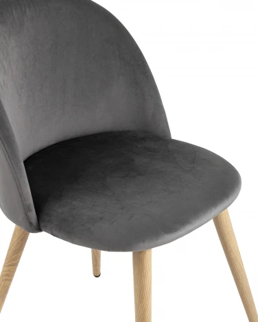 Стул Лион велюр серый 4 шт Stool Group (арт.УТ000037451)