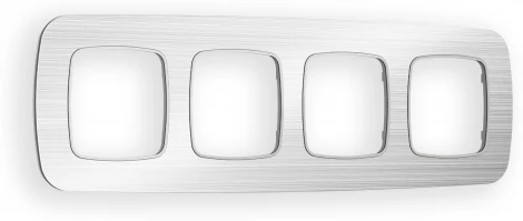 Рамка Ambrella Volt OMEGA Radian (Серебро Металл шлифованный) 4-ая OF580104