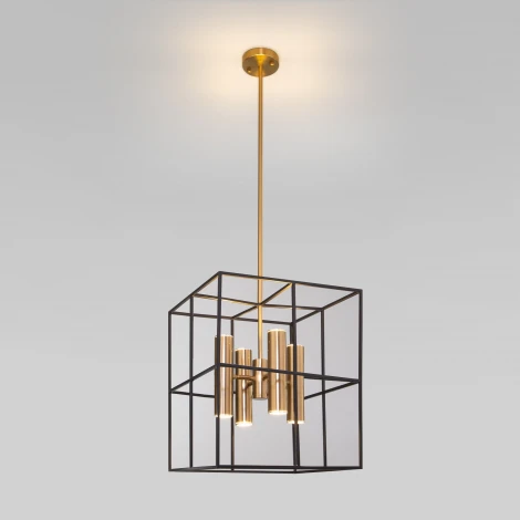 Потолочная люстра на штанге Adamson 70142/8 латунь Eurosvet (220V, куб)