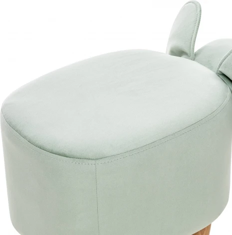 Пуф Leset Slon COMBI (Фанера,Массив дерева,Велюр/Бирюзовый,Белый) арт.2500000127823